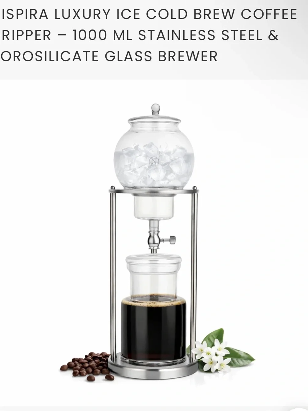 Nispira Cold Brew Coffee Dripper - Silver